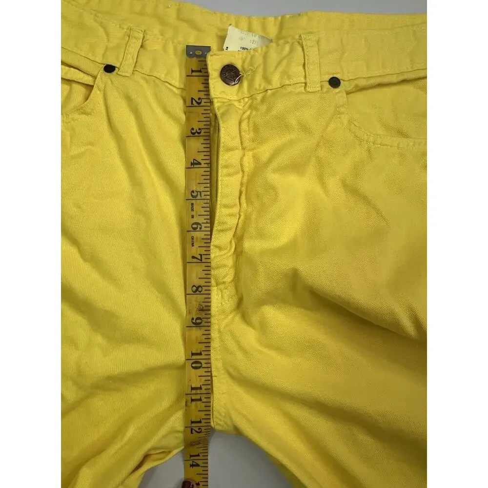Vintage Guess Jeans Yellow Straight Leg Denim Pants Retro Men’s Size 34